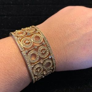 Gold-tone Designer Cuff Bracelet
